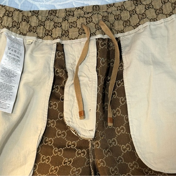Gucci Beige GG Patterned Men's Shorts - Picture 10 of 11